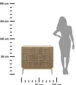 Lamelowa komoda LINEA z trzema szufladami * HowHomely Hot