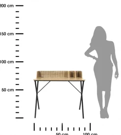 Lamelowe biurko LINEA organizer z przepustem na kable 90 cm