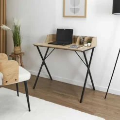 Lamelowe biurko LINEA organizer z przepustem na kable 90 cm