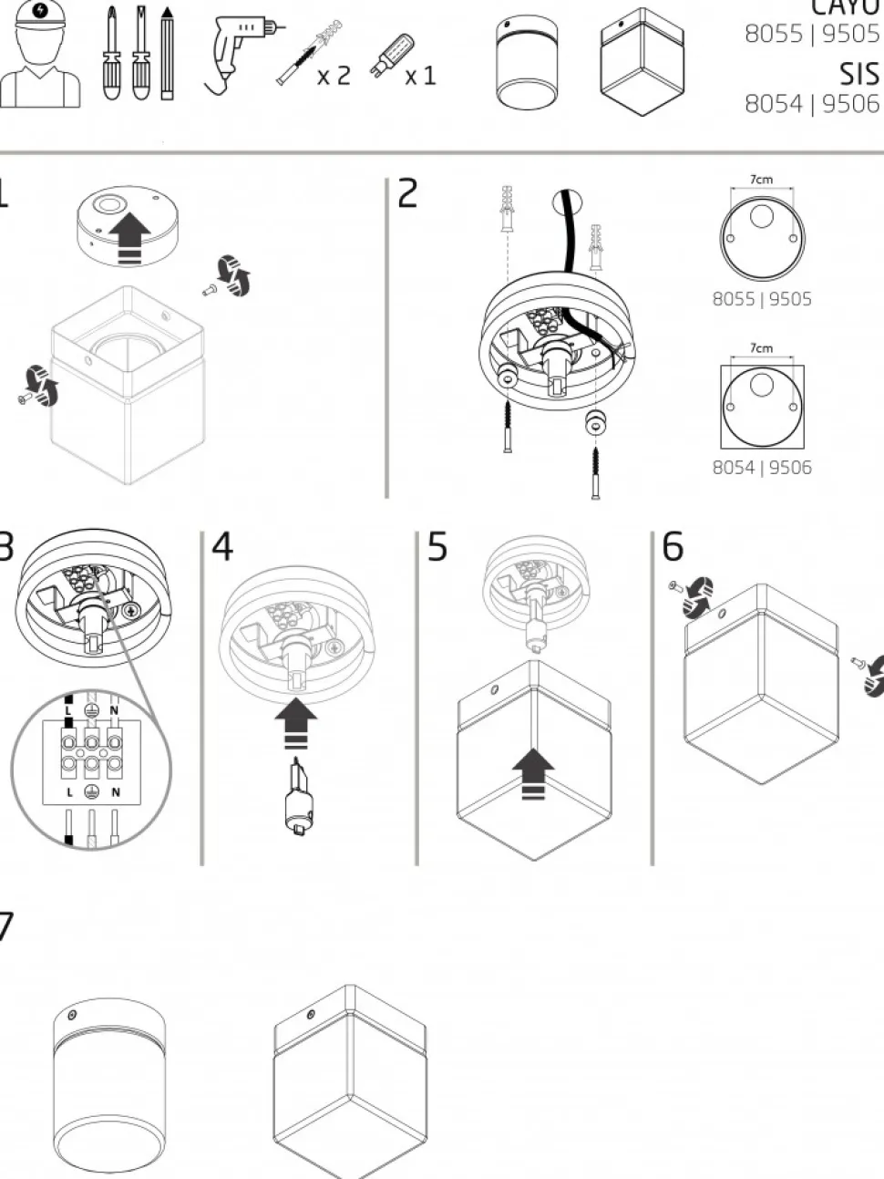 Lampa łazienkowa CAYO chrom G9