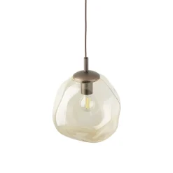 Lampa beżowa LAVA M brązowa 1xE27