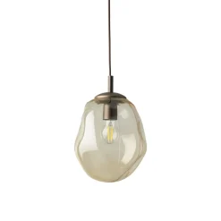 Lampa beżowa LAVA M brązowa 1xE27