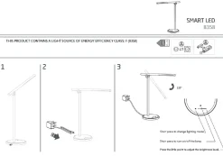 Lampa Biurkowa SMART Czarny 8W LED 3000-6000K 41cm