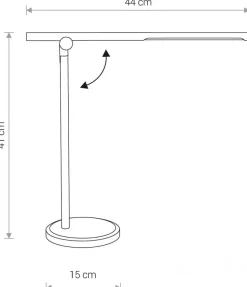 Lampa Biurkowa SMART Czarny 8W LED 3000-6000K 41cm