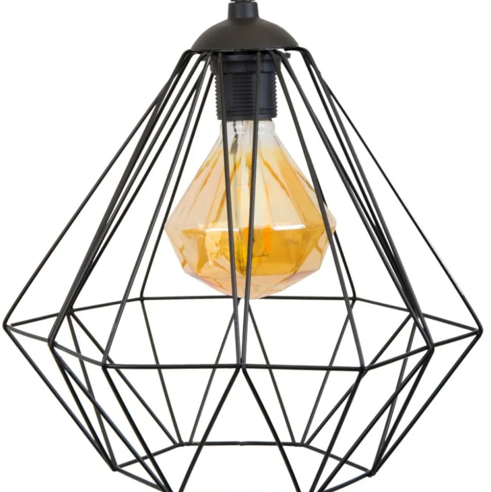 Lampa geometryczna Diamond czarna 25 cm