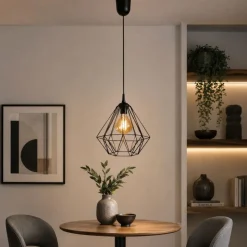 Lampa geometryczna Diamond czarna 25 cm