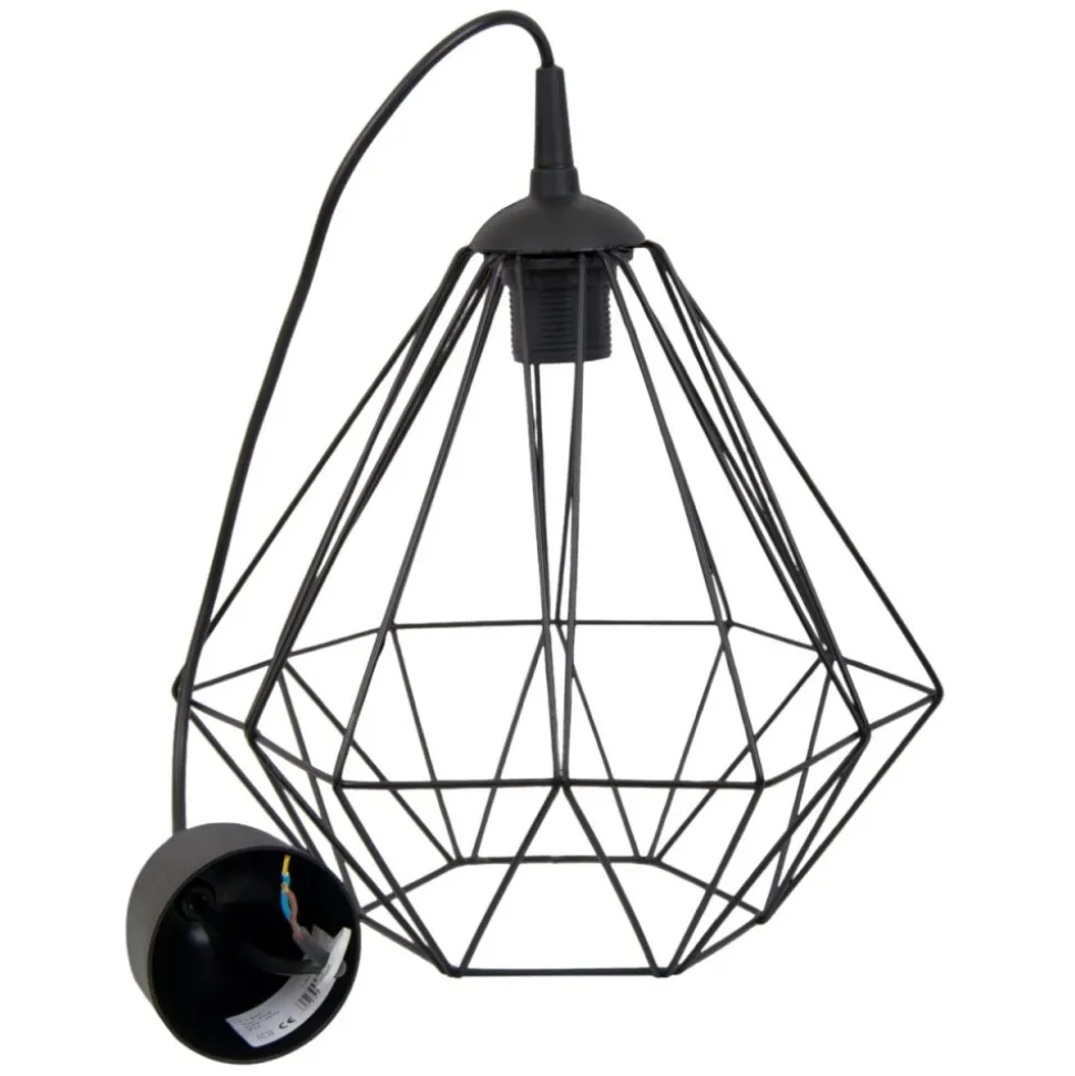 Lampa geometryczna Diamond czarna 25 cm