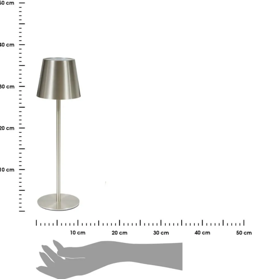 Lampa ogrodowa 36 cm Cody srebrna