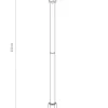 Lampa Ogrodowa AMELIA Czarny Szklany Klosz 1xE27 IP44 100cm