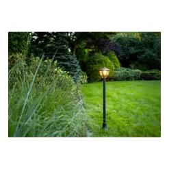 Lampa Ogrodowa AMELIA Czarny Szklany Klosz 1xE27 IP44 100cm