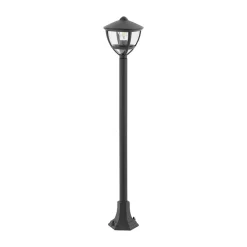 Lampa Ogrodowa AMELIA Czarny Szklany Klosz 1xE27 IP44 100cm