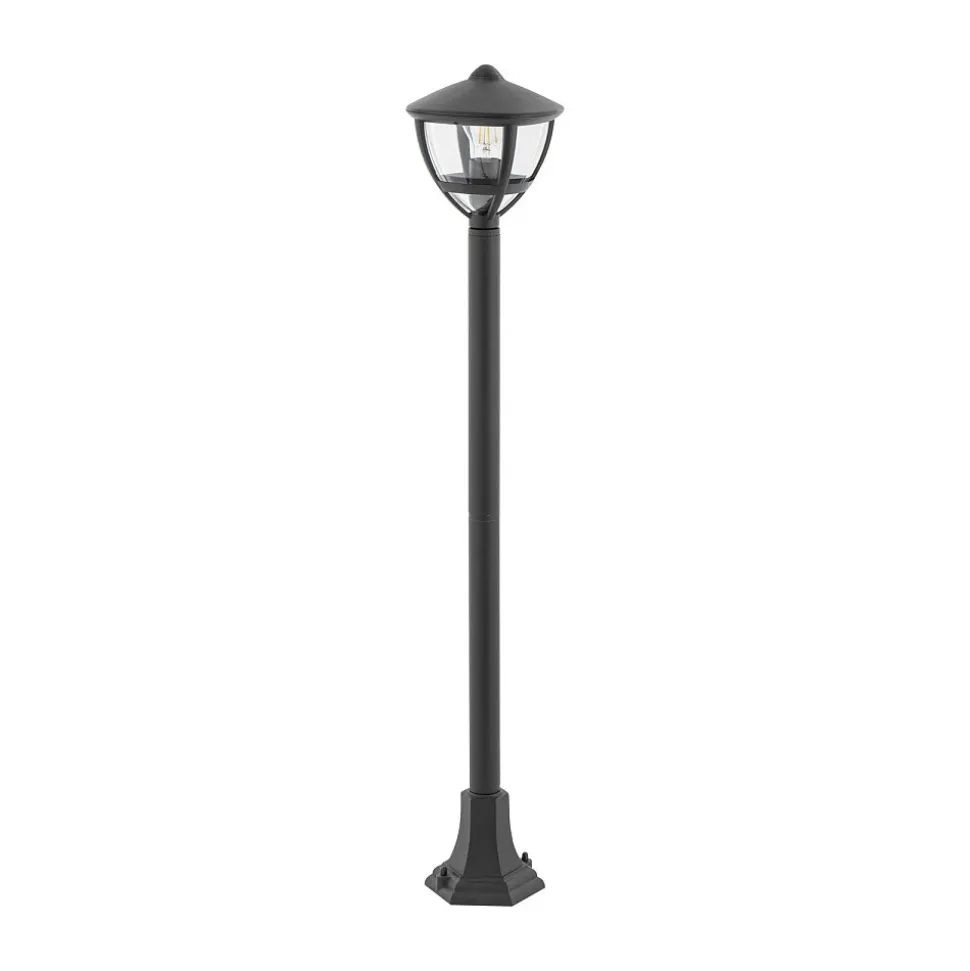 Lampa Ogrodowa AMELIA Czarny Szklany Klosz 1xE27 IP44 100cm
