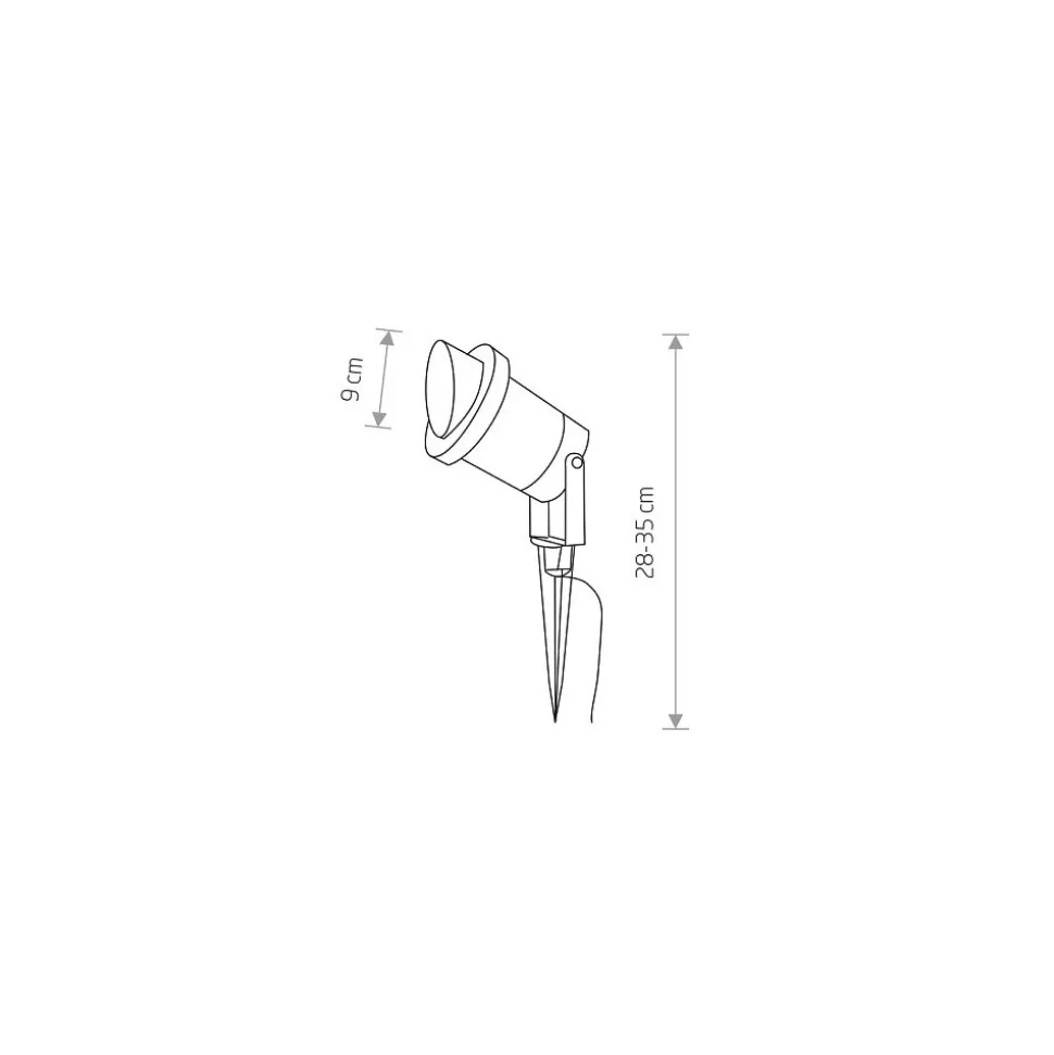 Lampa Ogrodowa BUSH Czarny 1xGU10 IP65 28cm
