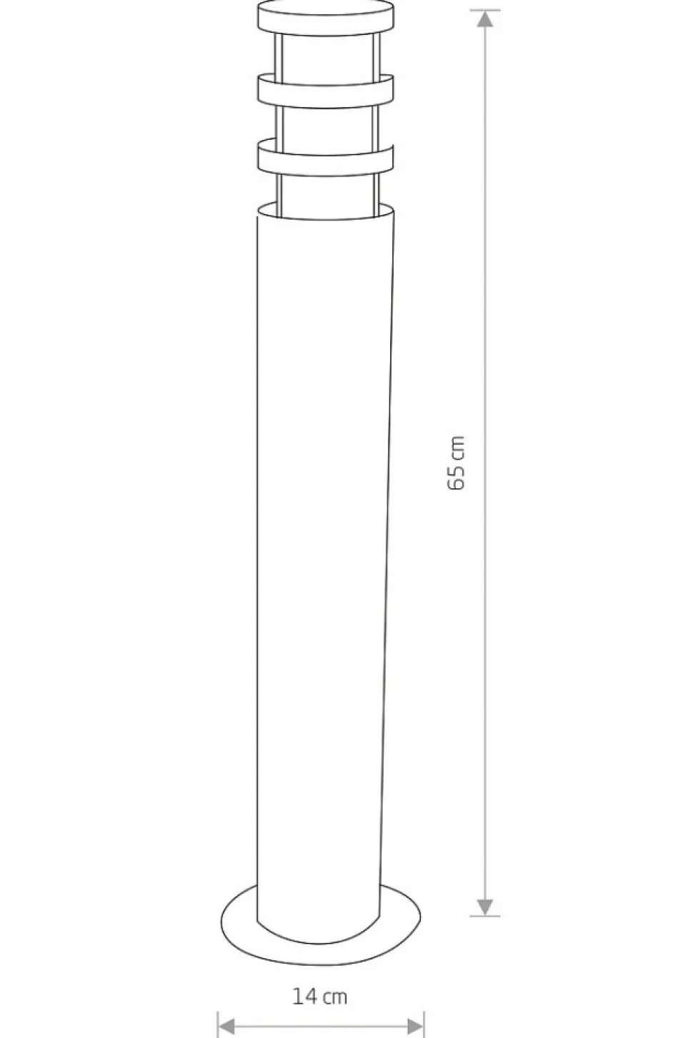Lampa Ogrodowa NORIN Czarny 1xE27 IP 44 65cm