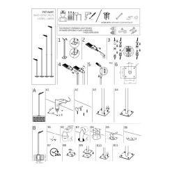 Lampa Ogrodowa PATHWAY Czarny 60W LED 3000K IP65 392cm