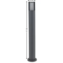 Lampa ogrodowa RIBO szara 1xE27