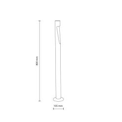 Lampa ogrodowa SENA L grafitowa 1xLED IP 65