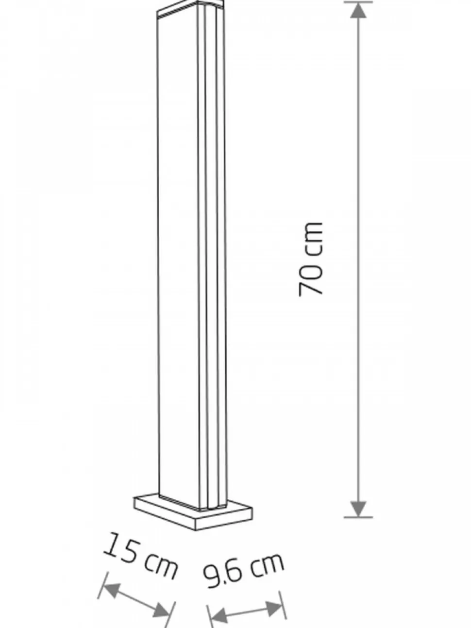 Lampa ogrodowa SLIT LED czarna 12W IP54 3000K