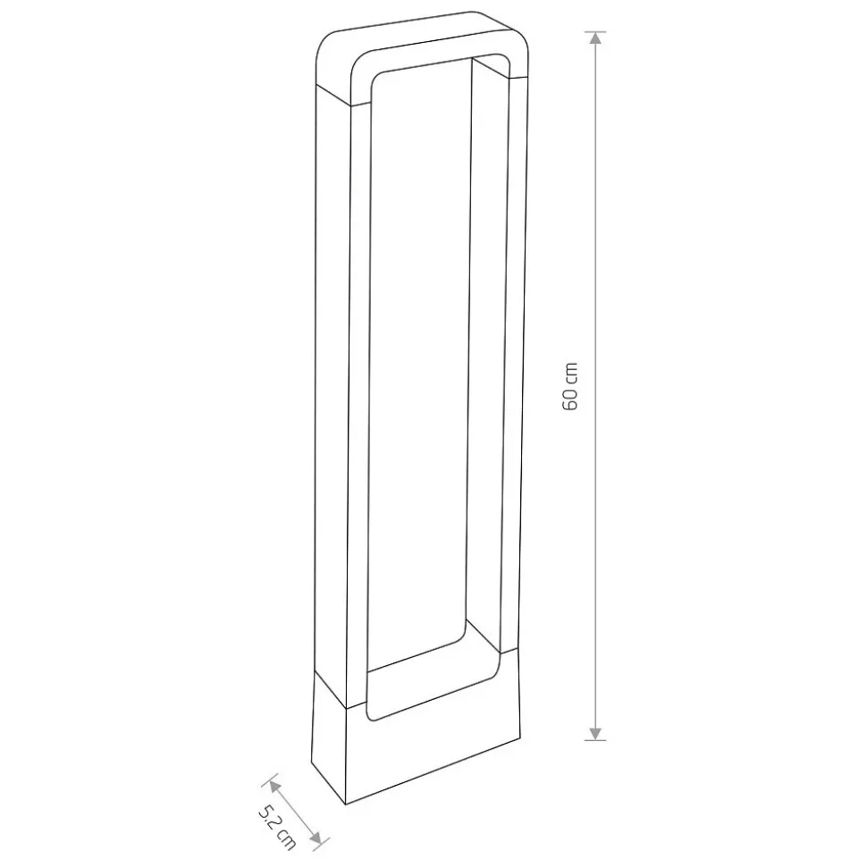 Lampa Ogrodowa THIKA Czarny 9W LED 3000K IP54 60cm