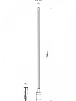 Lampa ogrodowa ZURI LED czarna 12W IP54 3000K