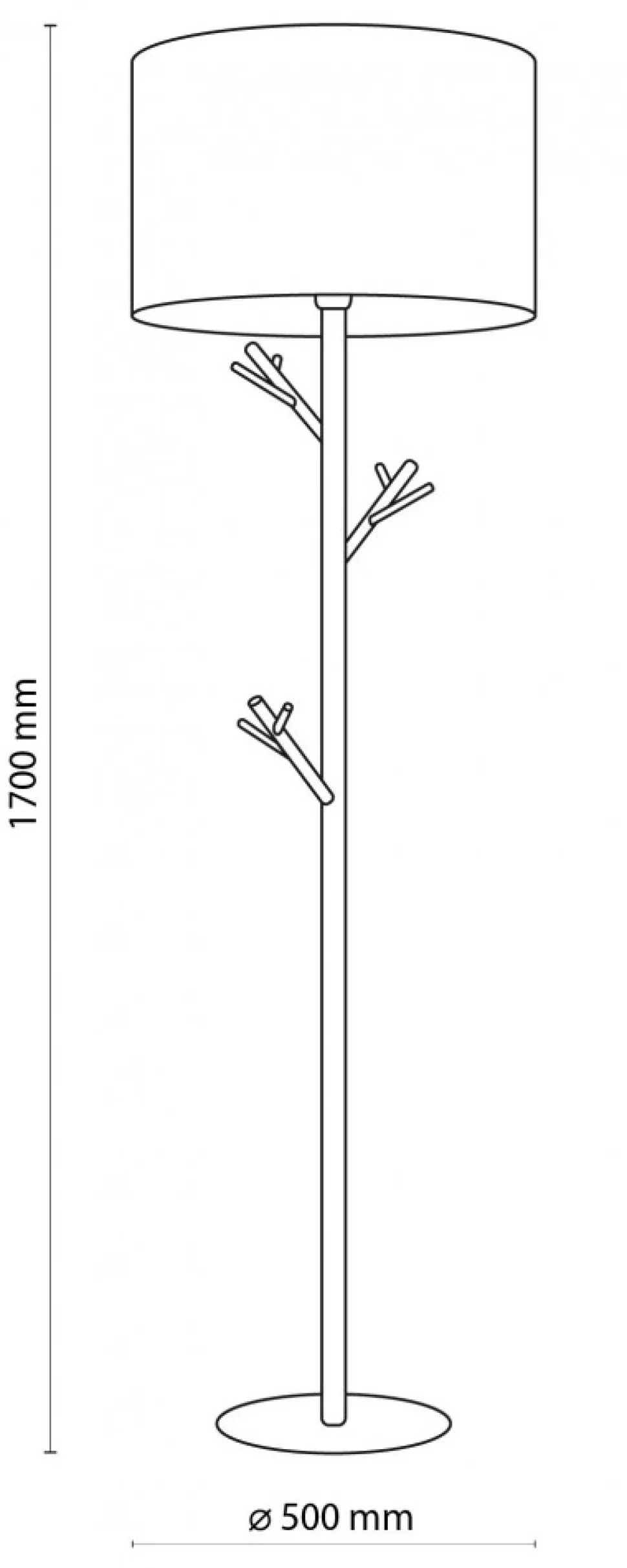Lampa Podłogowa ALBERO Brązowy Beżowy Abażur 1xE27 170cm