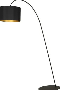 Lampa Podłogowa ALICE Czarny Złoty Abażur 1xE27 205cm
