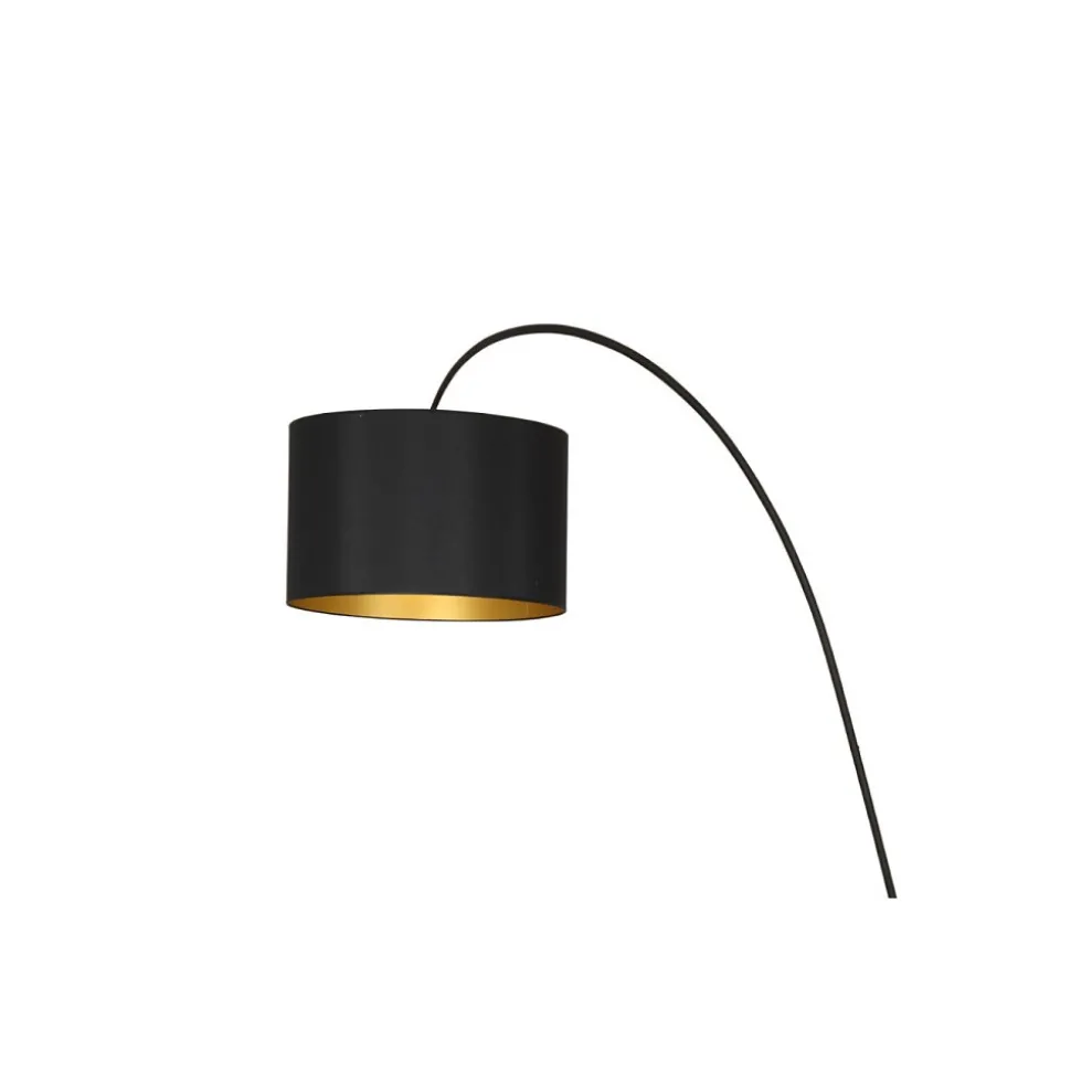 Lampa Podłogowa ALICE Czarny Złoty Abażur 1xE27 205cm