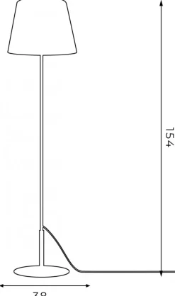 Lampa Podłogowa ARDEN Biały Abażur 1xE27 154cm