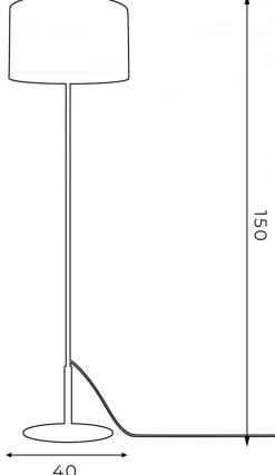 Lampa Podłogowa ARDEN Biały Abażur 1xE27 150cm