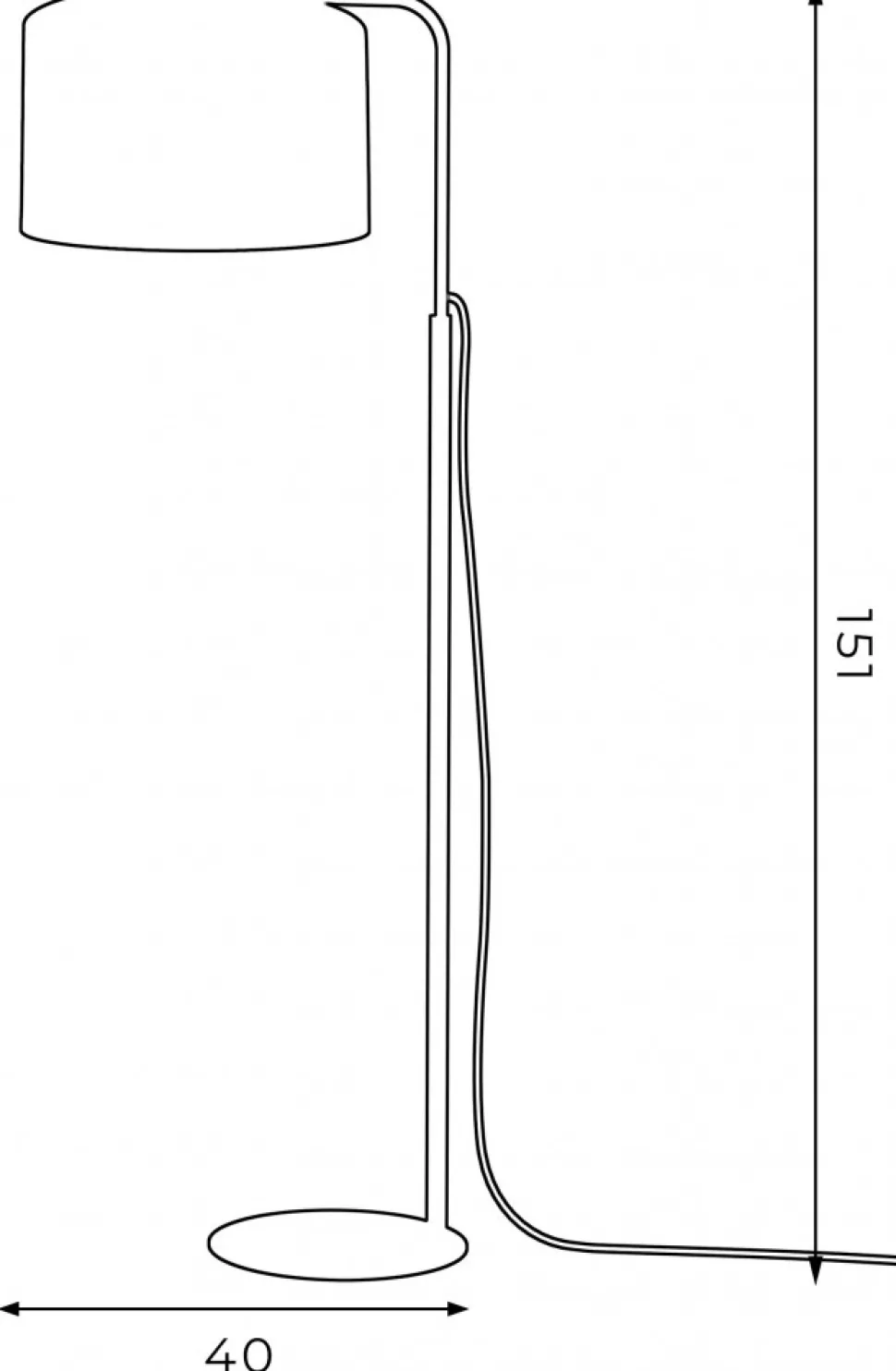 Lampa Podłogowa ARDEN Czarny Złoty Abażur 1xE27 151cm