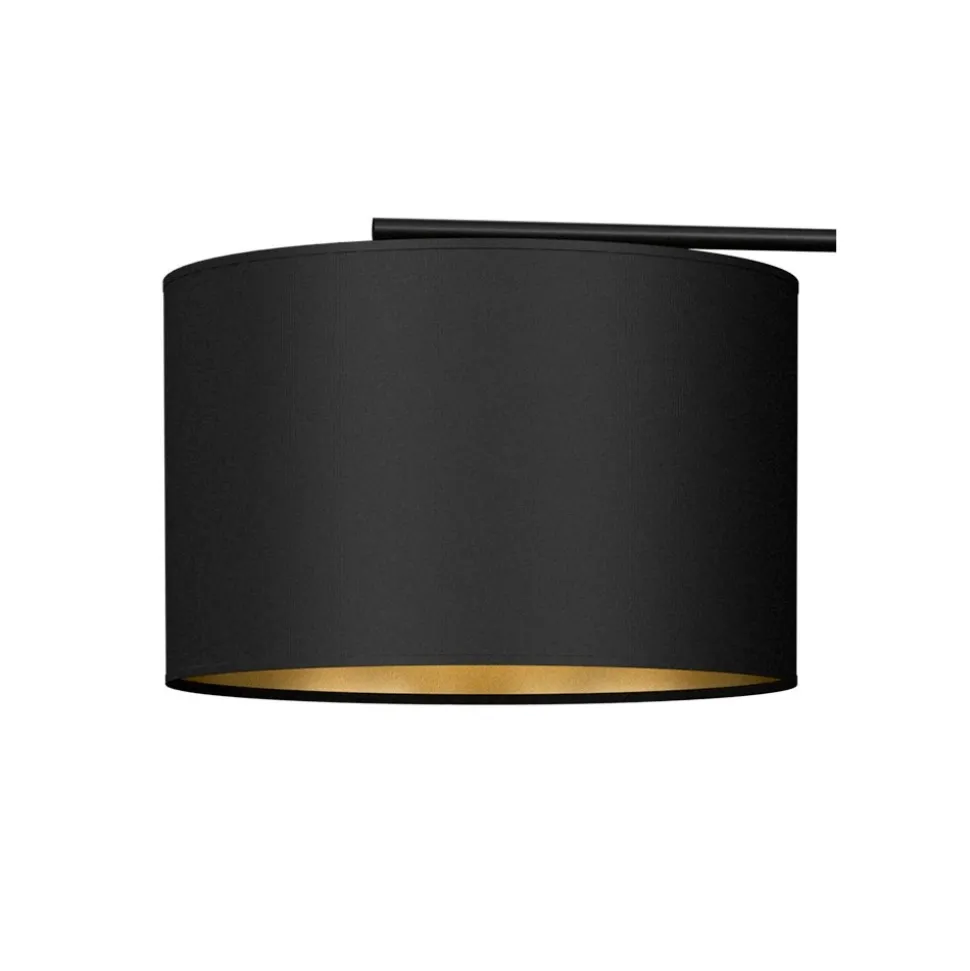 Lampa Podłogowa ARDEN Czarny Złoty Abażur 1xE27 151cm