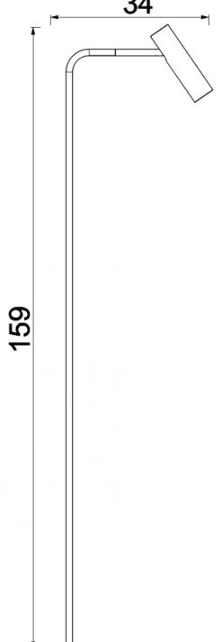 Lampa Podłogowa AXION Czarny Złoty 1xGU10 159cm