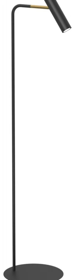 Lampa Podłogowa AXION Czarny Złoty 1xGU10 159cm