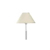 Lampa Podłogowa BEGAMO Srebrny Beżowy Abażur 1xE27 165 cm