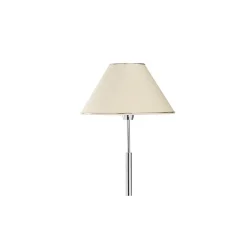 Lampa Podłogowa BEGAMO Srebrny Beżowy Abażur 1xE27 165 cm