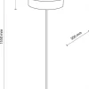 Lampa Podłogowa CALISTO Czarny Biały Abażur 1xE27 159 cm