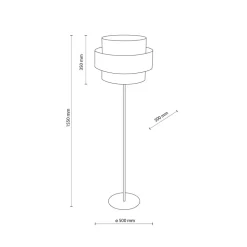 Lampa Podłogowa CALISTO Juta Abażur 1xE27 159cm