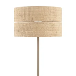 Lampa podłogowa CALMA sabia bezowa abażur słomkowy 1xE27