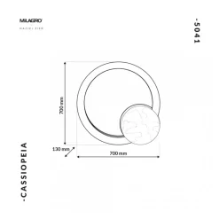 Lampa Podłogowa CASSIOPEIA Biały Złoty Marmur 8,5W LED 70cm