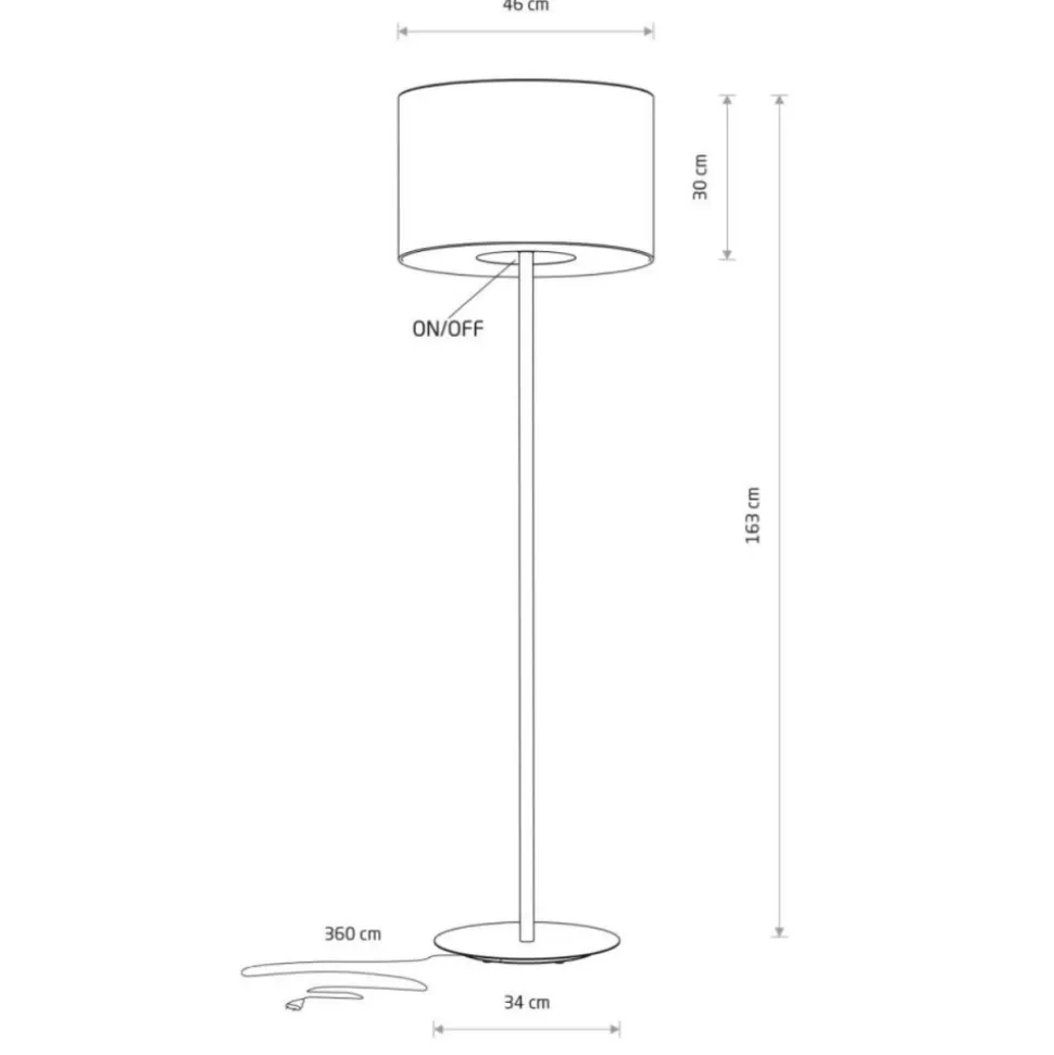 Lampa podłogowa CEDRO beżowa 1xE27