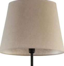 Lampa Podłogowa CHICAGO Czarny Beżowy Abażur 1xE27 151cm
