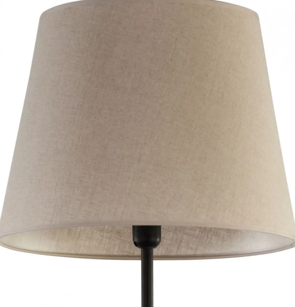 Lampa Podłogowa CHICAGO Czarny Beżowy Abażur 1xE27 151cm