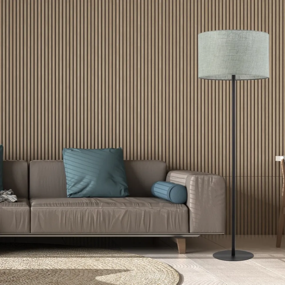 Lampa Podłogowa EARTH Czarny Zielony Abażur 1xE27 159cm