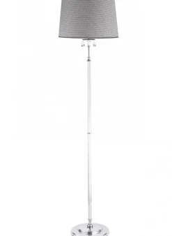 Lampa Podłogowa EGIDA Srebrny Szary Abażur 3xE27 166 cm