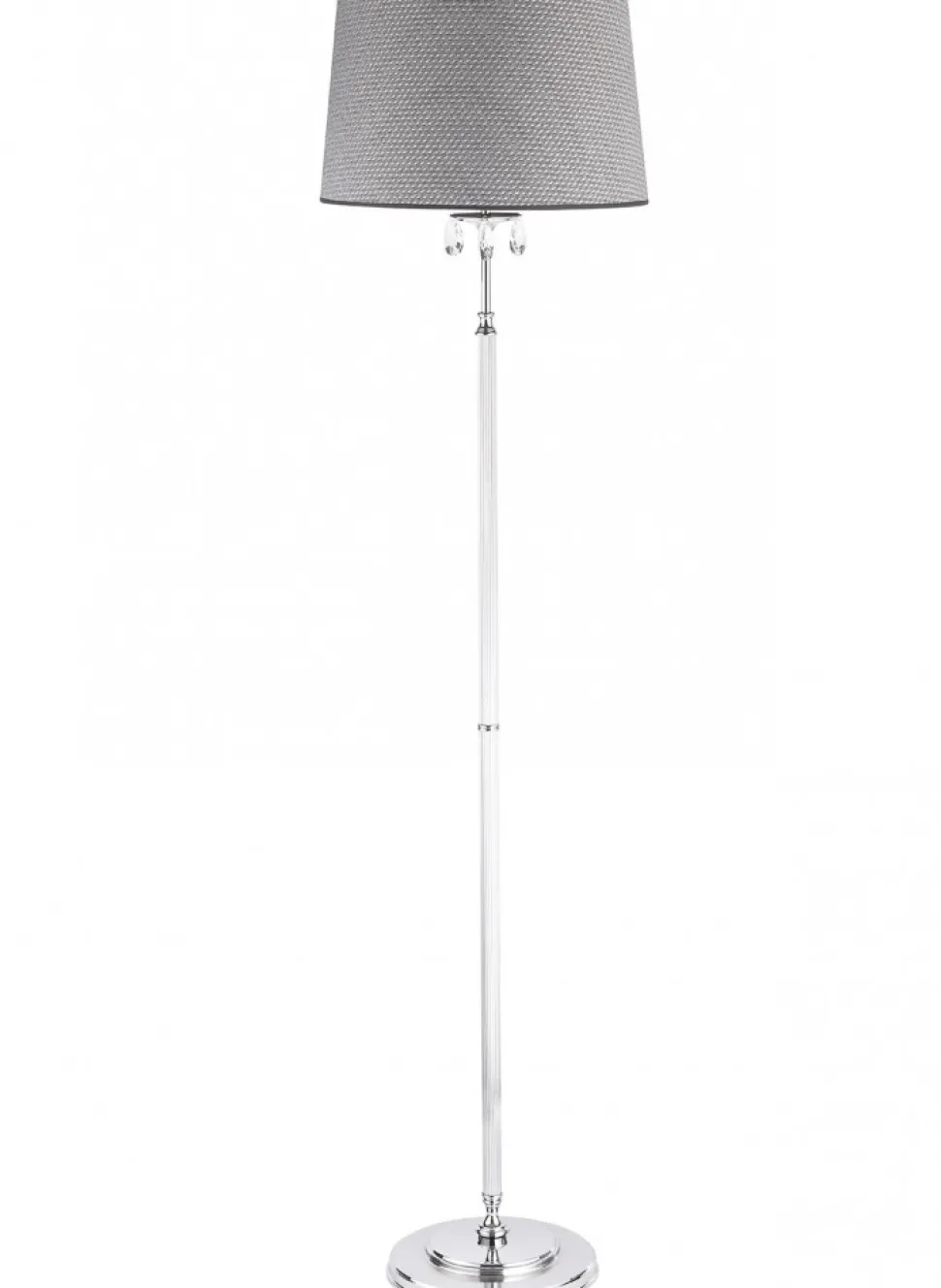 Lampa Podłogowa EGIDA Srebrny Szary Abażur 3xE27 166 cm