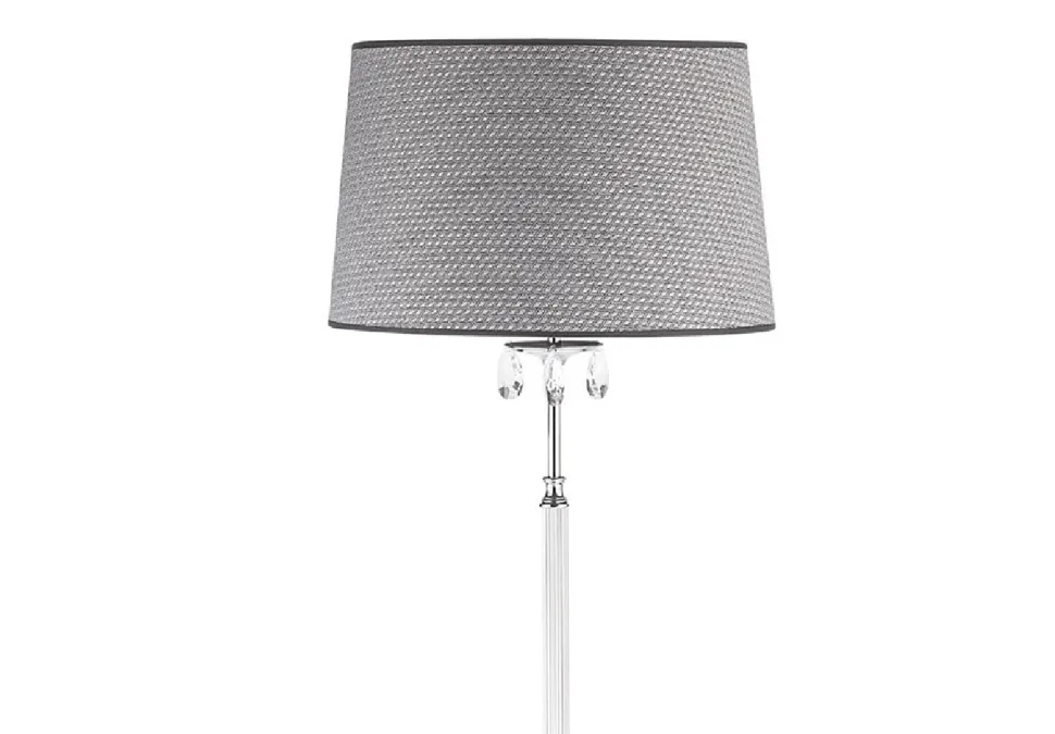Lampa Podłogowa EGIDA Srebrny Szary Abażur 3xE27 166 cm