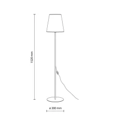 Lampa podłogowa ELIZABETH sabia beżowa 1xe27