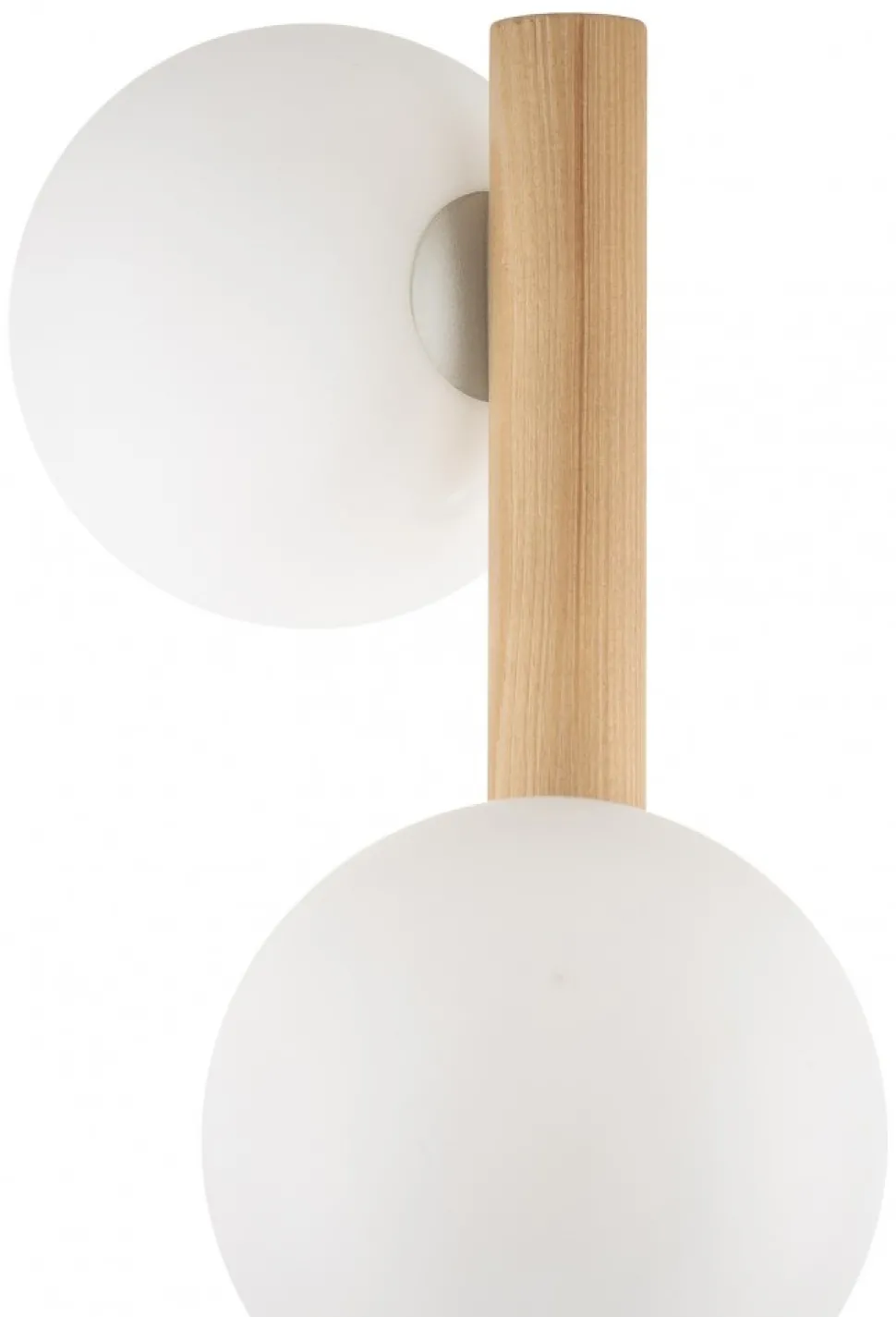 Lampa Podłogowa ESTERA Brązowy Białe Szklane Klosze 3xG9 150cm
