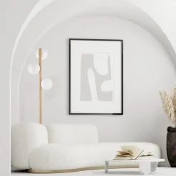 Lampa Podłogowa ESTERA Brązowy Białe Szklane Klosze 3xG9 150cm