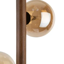 Lampa podłogowa ESTERA WOOD orzech 3xG9